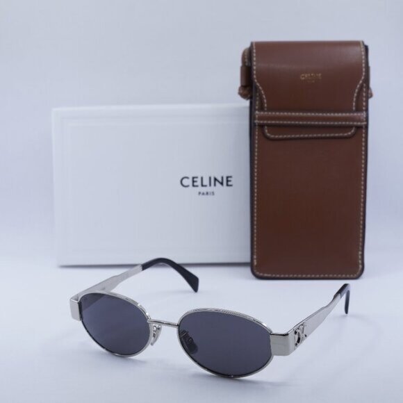 Celine CL40235U 16A Oval Sunglasses – Silver - Picture 1 of 13